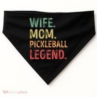 Wife Mom Pickleball Legend Cute Gift USA-Made Doggie Bandana thumb 0