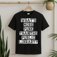 WhatS More Punk Than The Public Library Funny Retro T-Shirt thumb 2