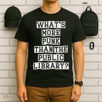 WhatS More Punk Than The Public Library Funny Retro T-Shirt thumb 6