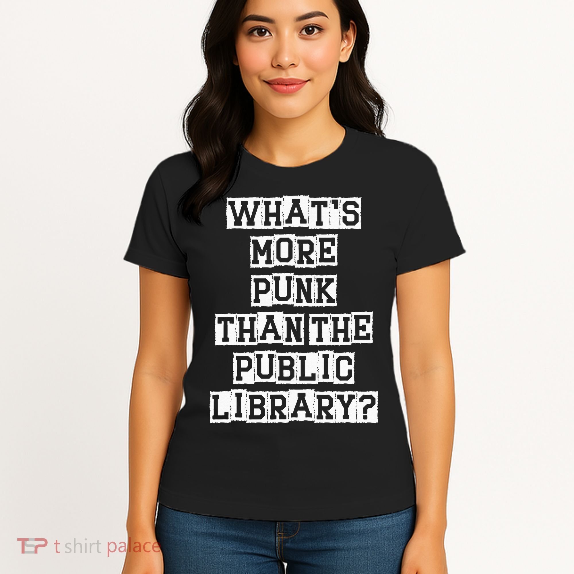 WhatS More Punk Than The Public Library Funny Retro Women's T-Shirt
