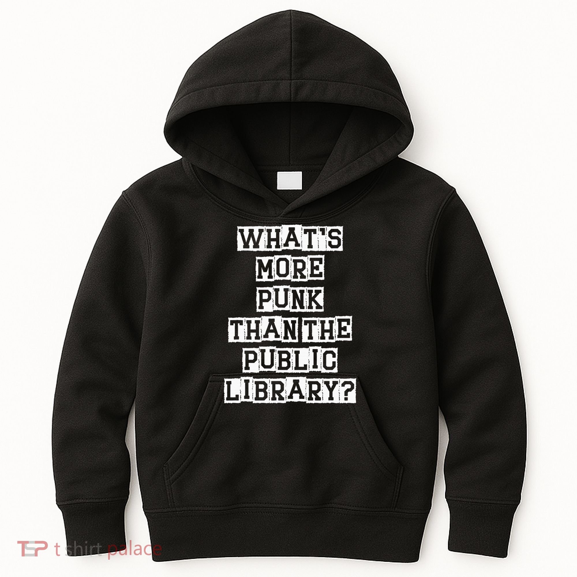 WhatS More Punk Than The Public Library Funny Retro Kids Hoodie