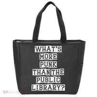 WhatS More Punk Than The Public Library Funny Retro Tote Bag thumb 0