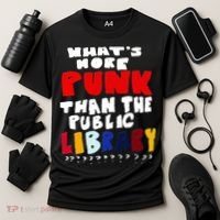 Whats More Punk Than The Public Library Cooling Performance Crew T-Shirt thumb 3