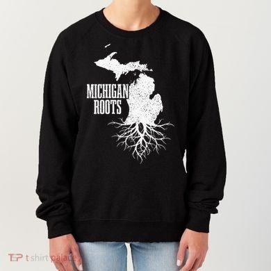 Womens Michigan Roots Vintage Pride State Map Gift Women's Sweatshirt
