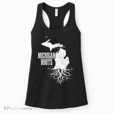 Womens Michigan Roots Vintage Pride State Map Gift Women's Tank Top