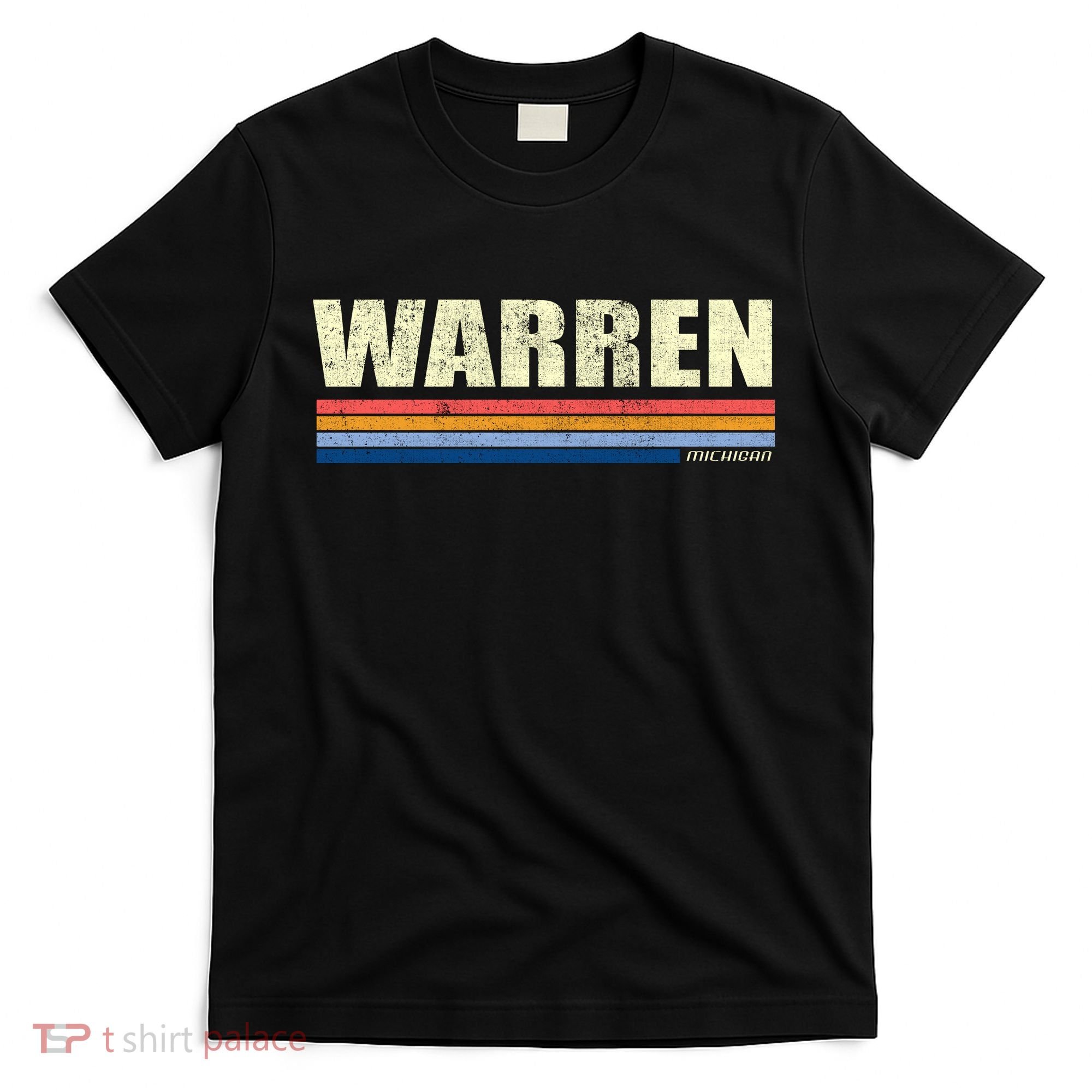 Warren Michigan Retro Style 1980's Logo T-Shirt