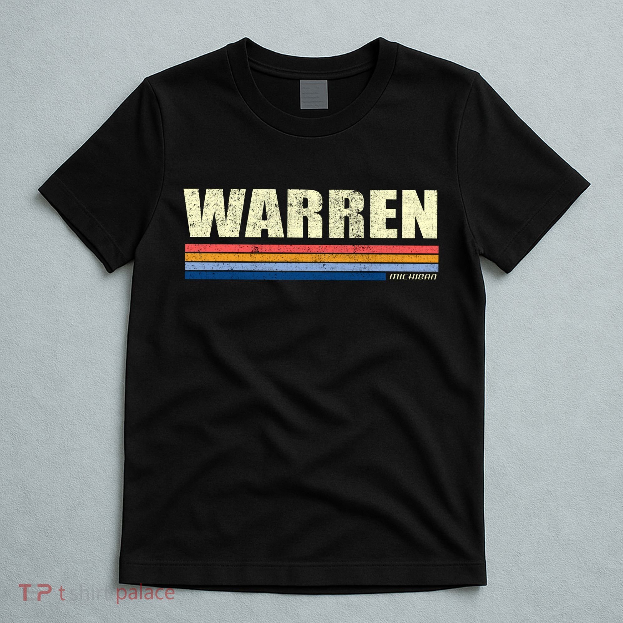 Warren Michigan Retro Style 1980's Logo T-Shirt