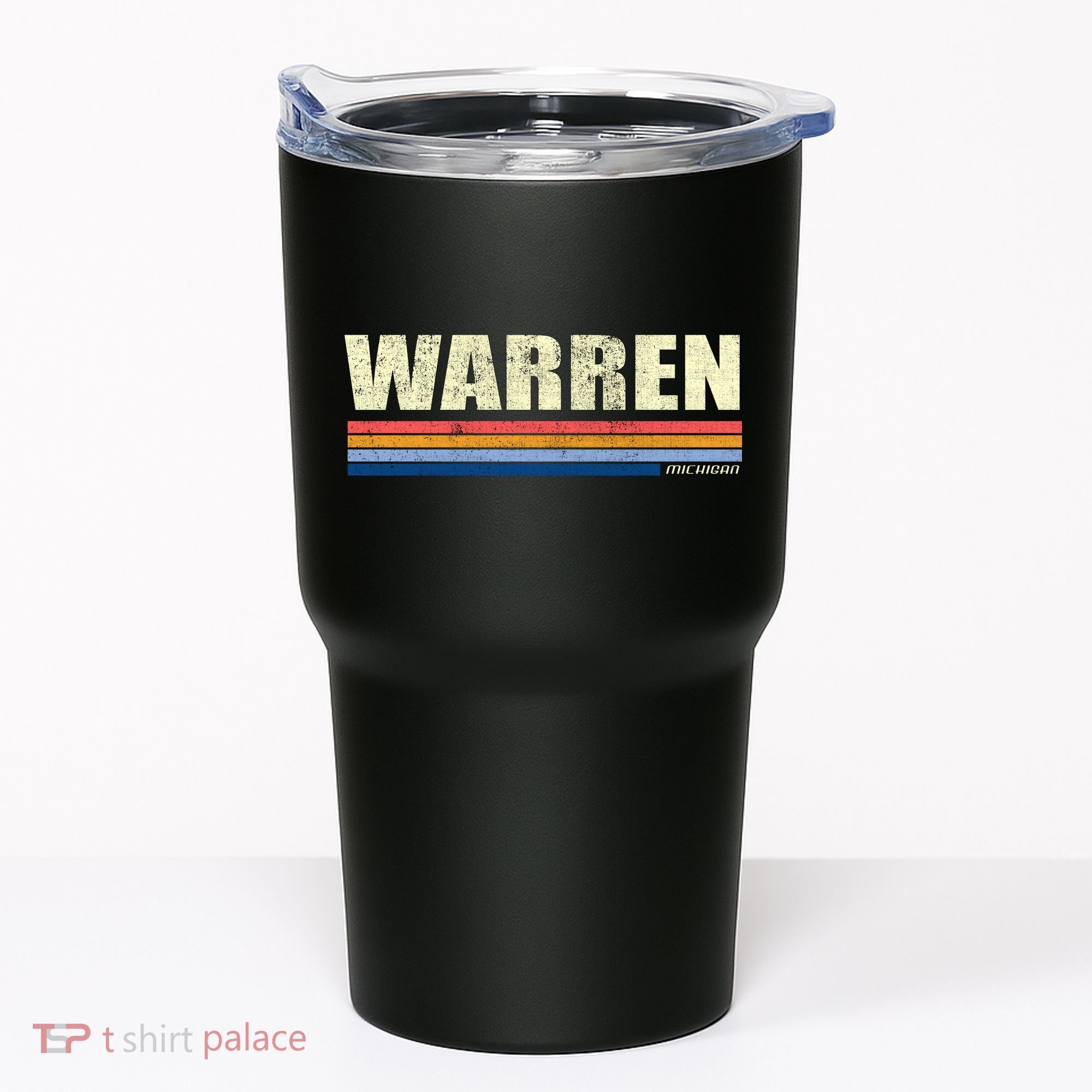 Warren Michigan Retro Style 1980's Logo Tumbler