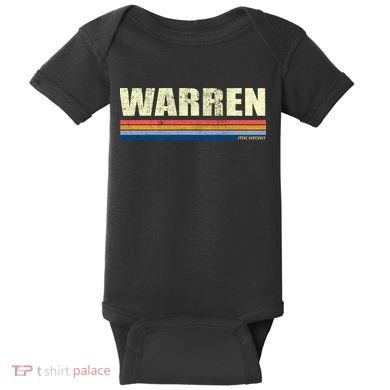 Warren Michigan Retro Style 1980's Logo Baby Bodysuit