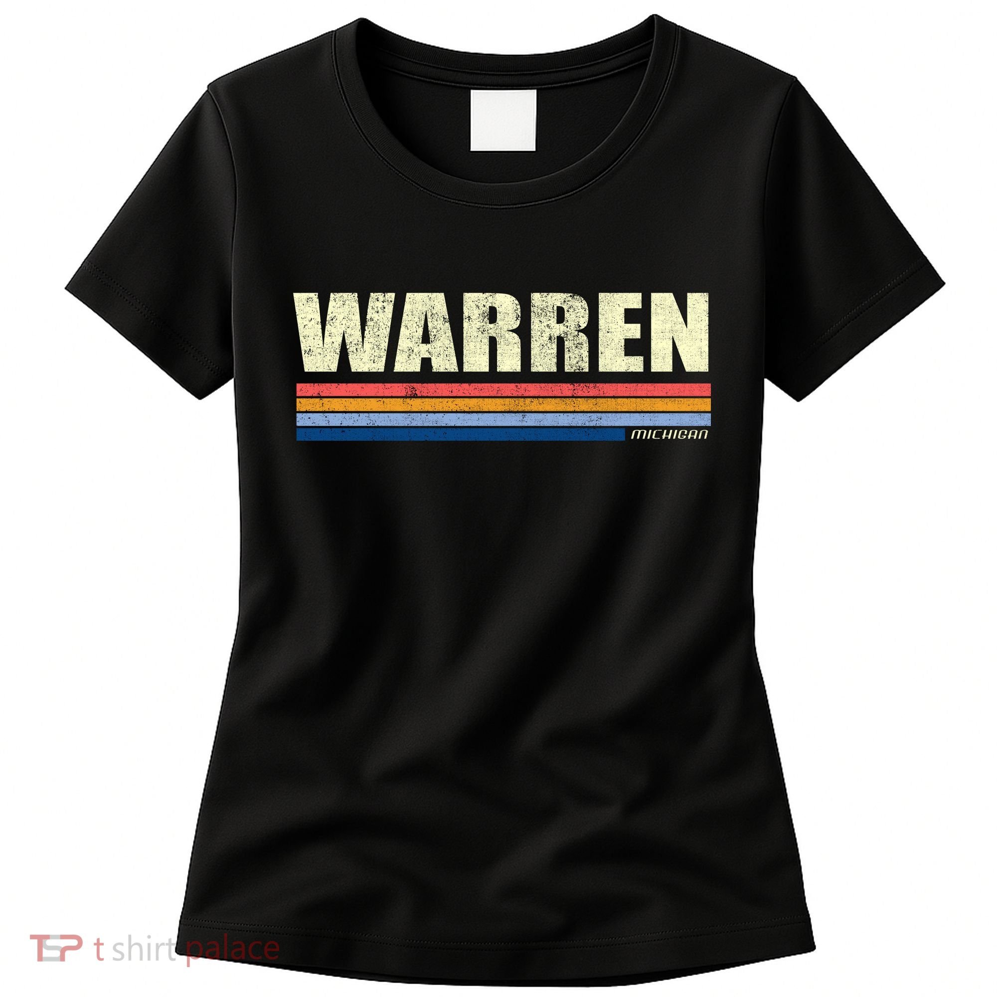 Warren Michigan Retro Style 1980's Logo Women's T-Shirt