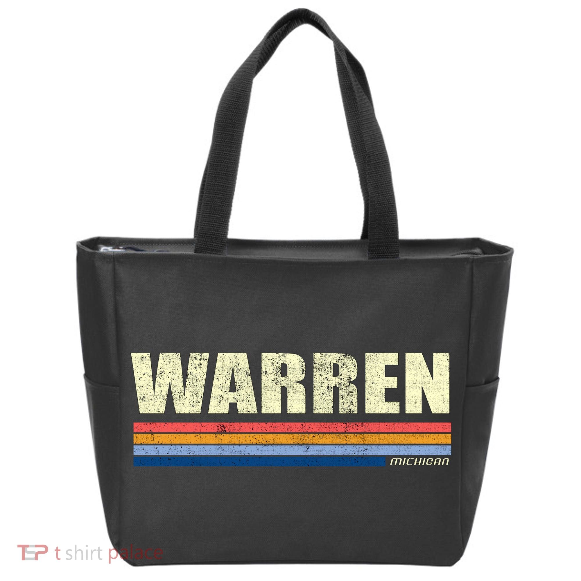 Warren Michigan Retro Style 1980's Logo Tote Bag
