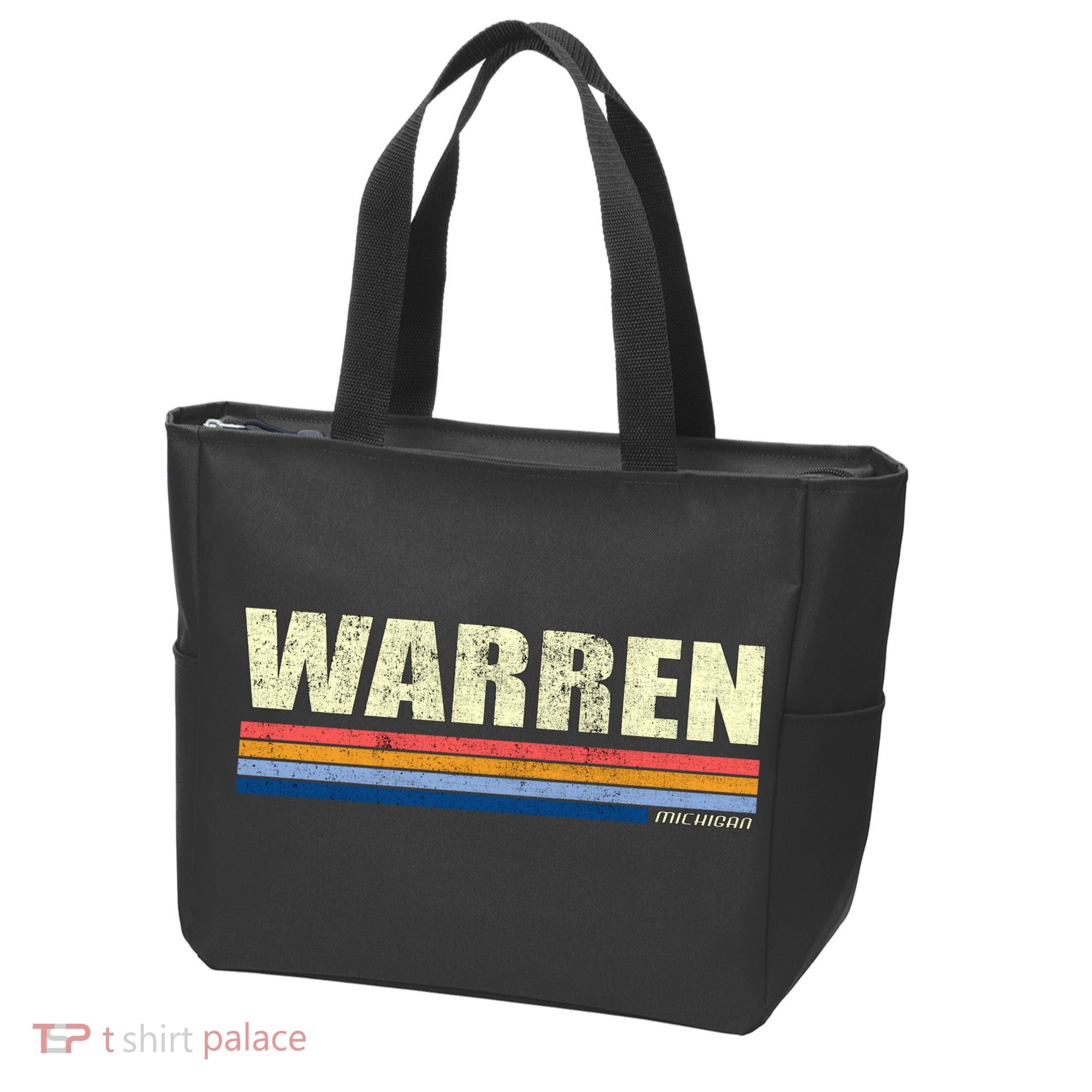Warren Michigan Retro Style 1980's Logo Tote Bag