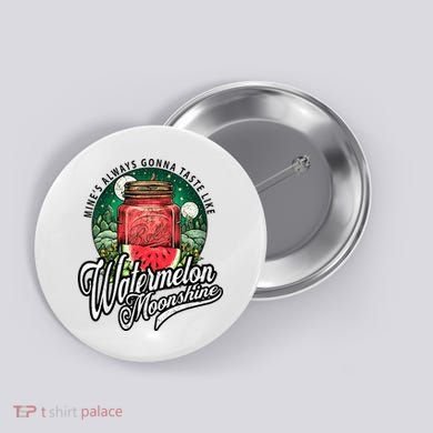 Watermelon Moonshine Retro Country Music Button