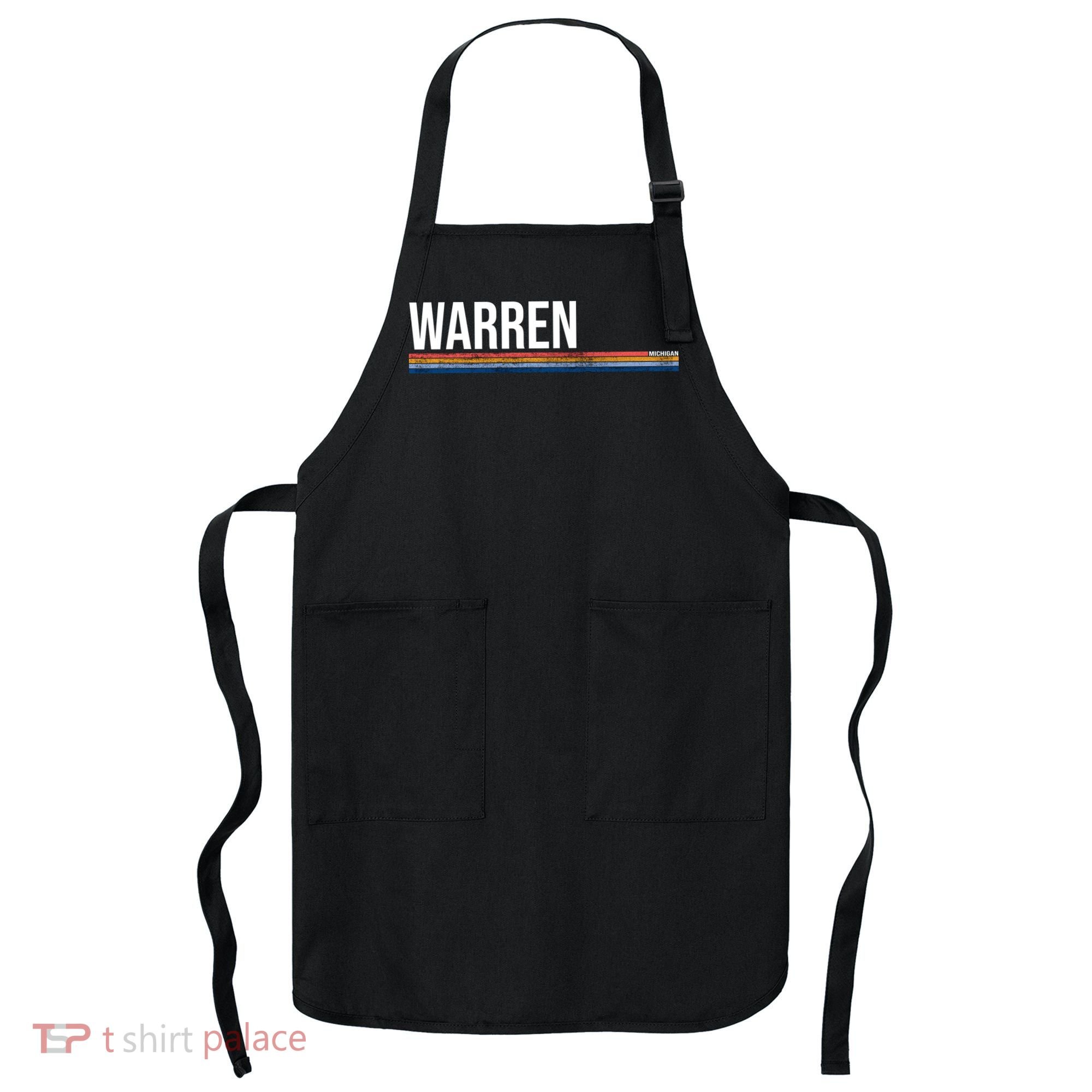 Warren Michigan Retro Logo Apron
