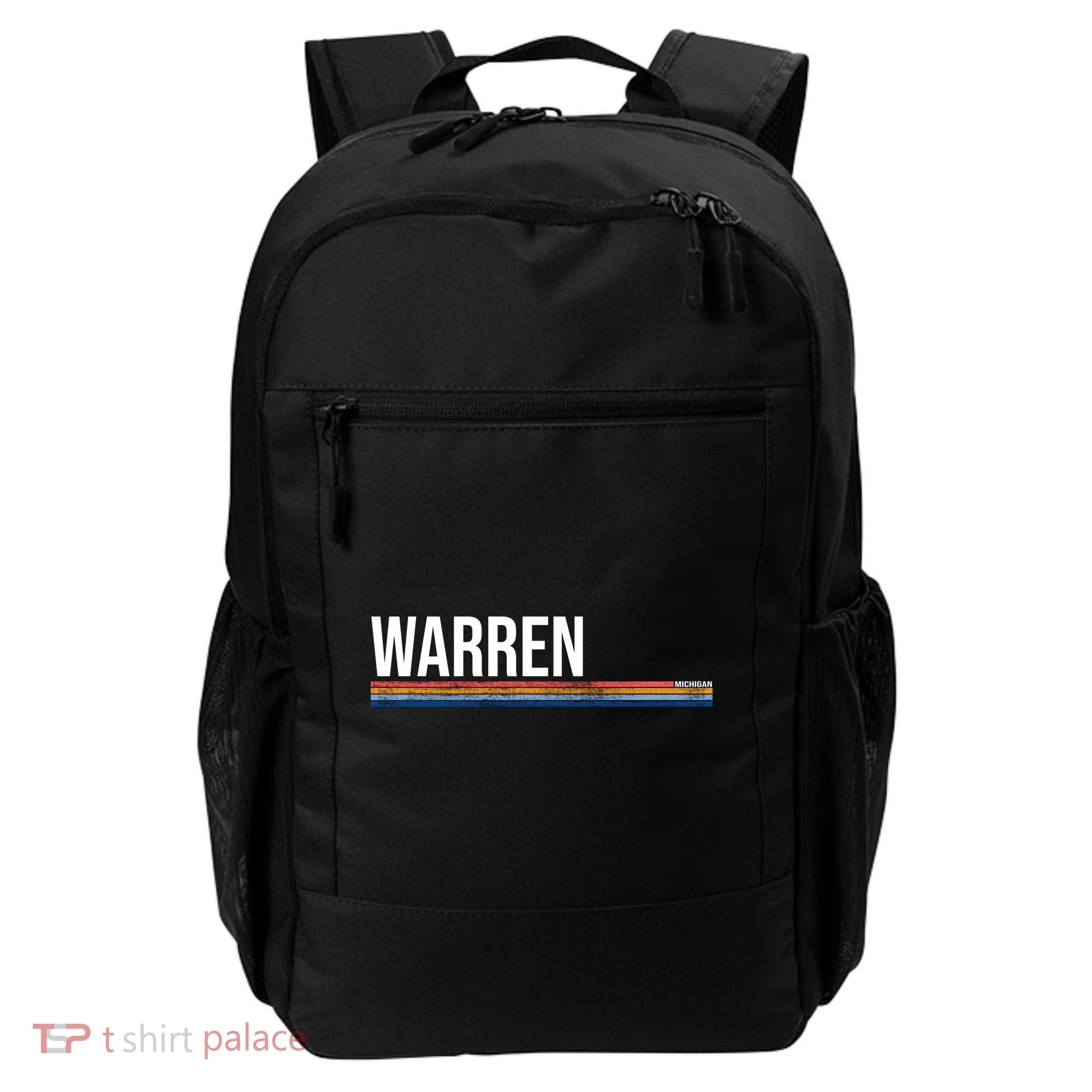 Warren Michigan Retro Logo Backpack