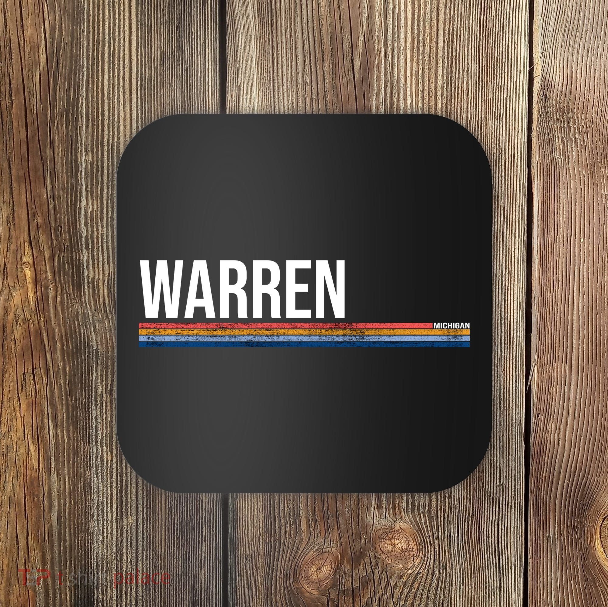 Warren Michigan Retro Logo Coaster