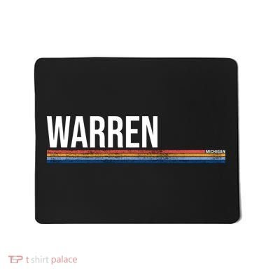Warren Michigan Retro Logo Mousepad