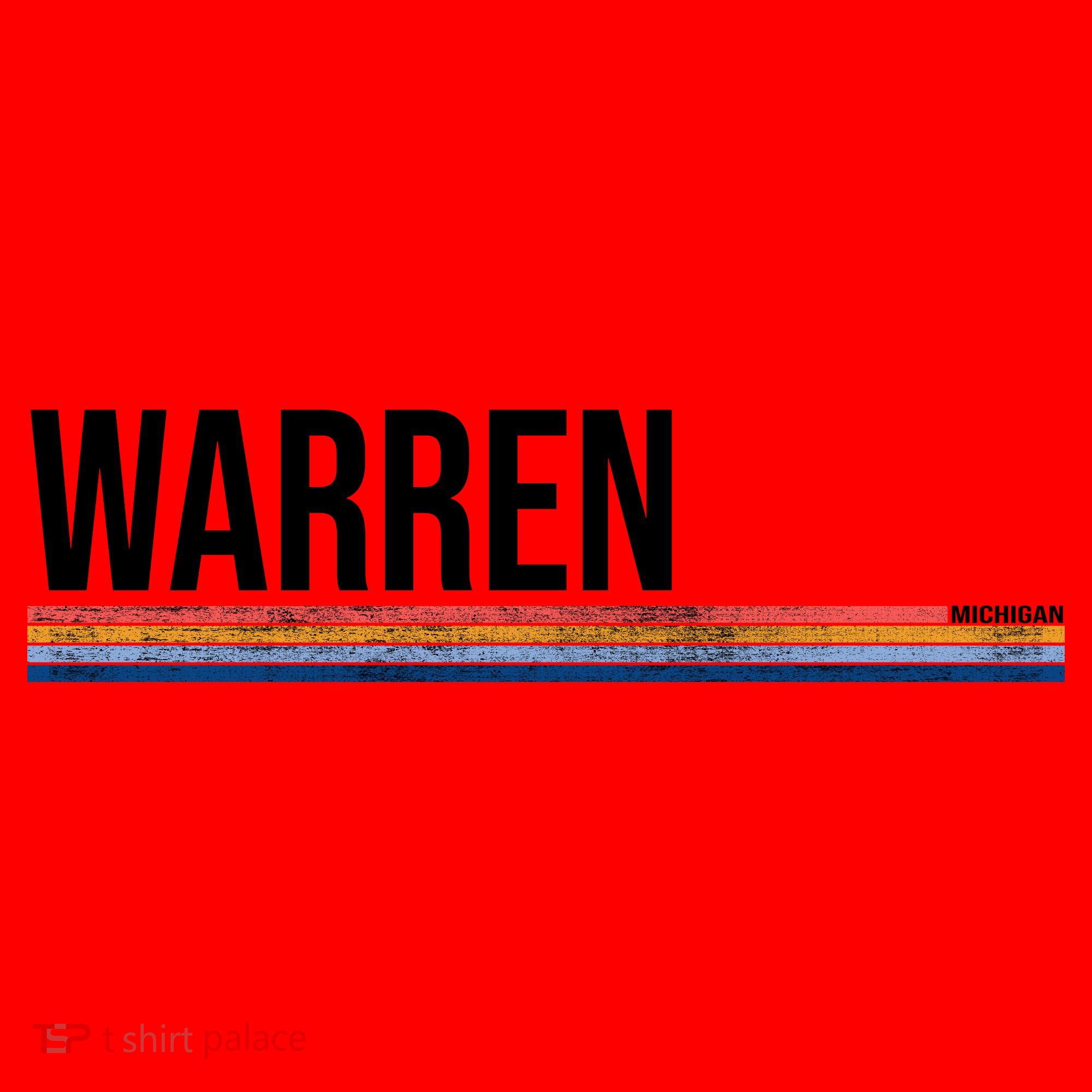 Warren Michigan Retro Logo Santa Hat