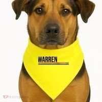 Warren Michigan Retro Logo USA-Made Doggie Bandana thumb 1