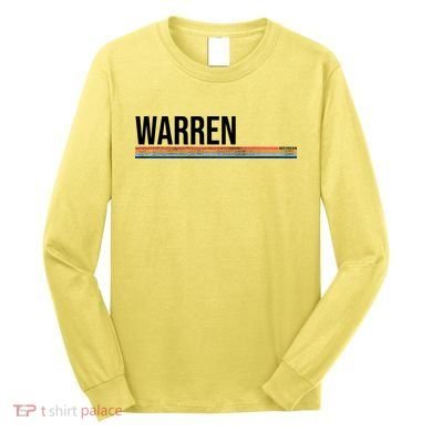 Warren Michigan Retro Logo Long Sleeve Shirt