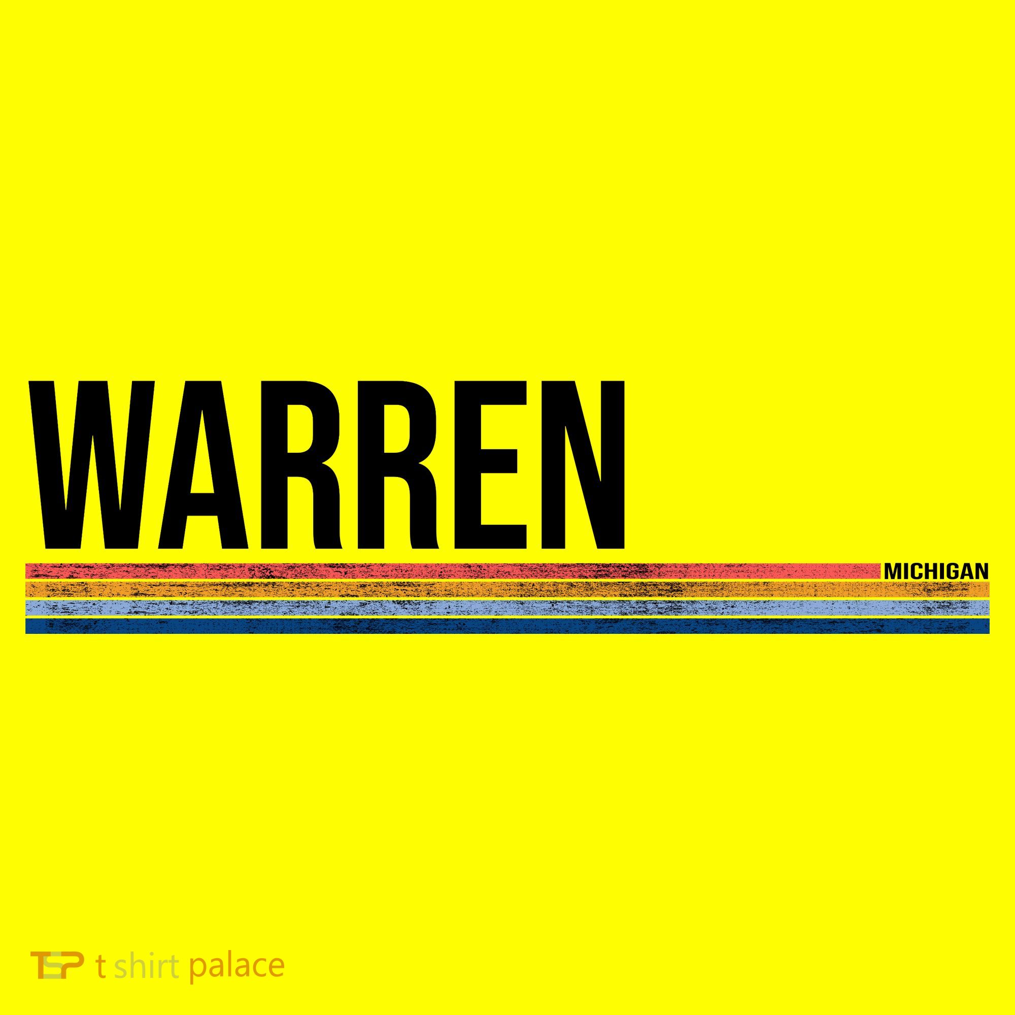 Warren Michigan Retro Logo Long Sleeve Shirt