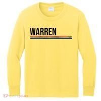 Warren Michigan Retro Logo Kids Long Sleeve Shirt thumb 0