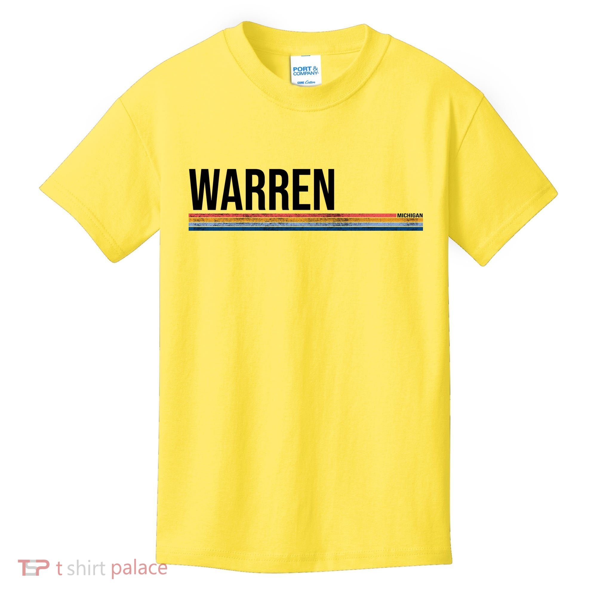 Warren Michigan Retro Logo Kids T-Shirt