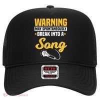 Warning May Spontaneously Break Into A Song Karaoke Lover Hat thumb 0