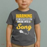 Warning May Spontaneously Break Into A Song Karaoke Lover Toddler T-Shirt thumb 2