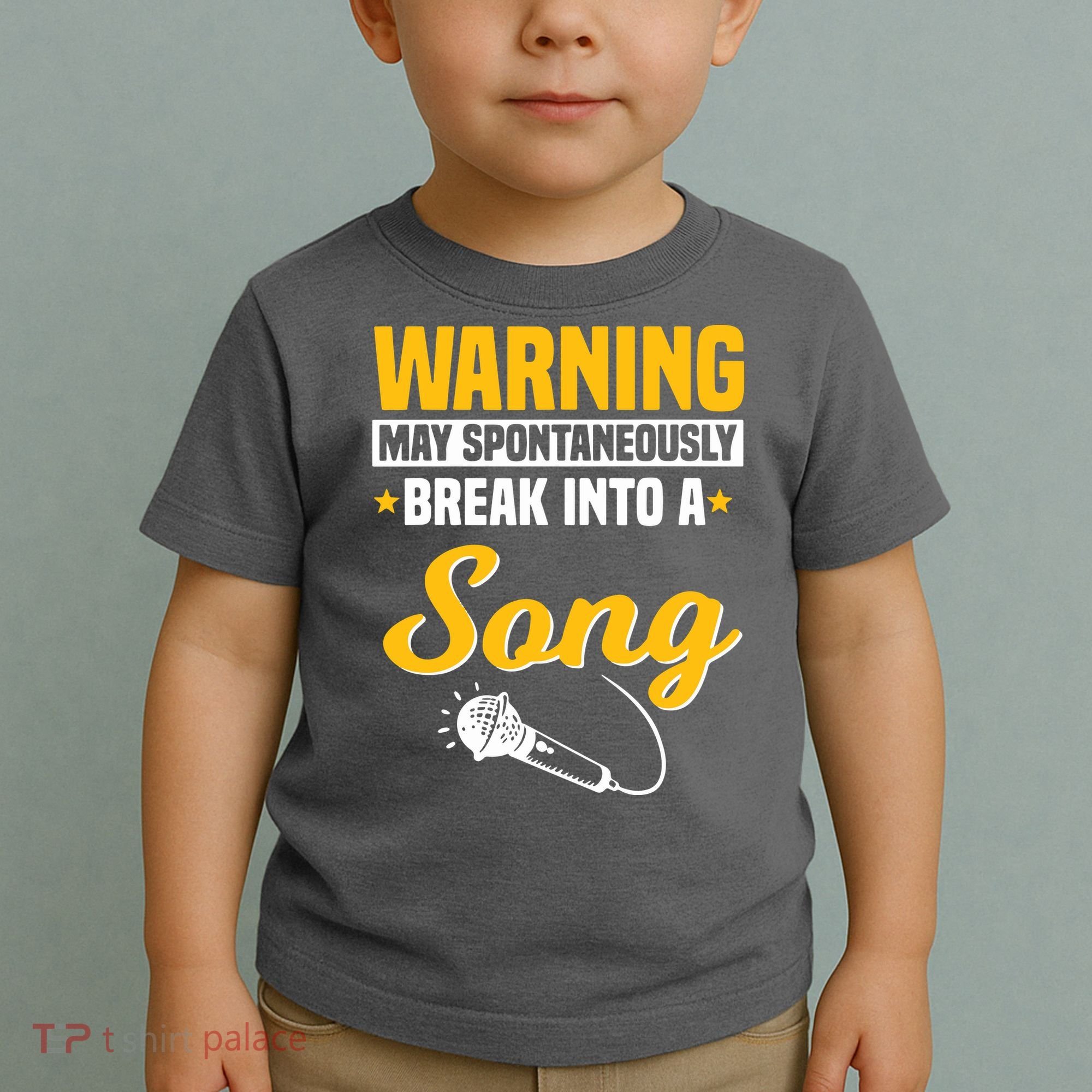 Warning May Spontaneously Break Into A Song Karaoke Lover Toddler T-Shirt