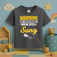 Warning May Spontaneously Break Into A Song Karaoke Lover Toddler T-Shirt thumb 3
