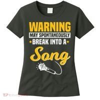 Warning May Spontaneously Break Into A Song Karaoke Lover Women's T-Shirt thumb 0