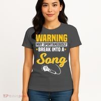 Warning May Spontaneously Break Into A Song Karaoke Lover Women's T-Shirt thumb 4