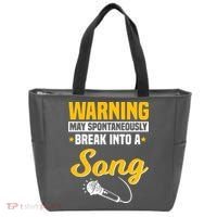 Warning May Spontaneously Break Into A Song Karaoke Lover Tote Bag thumb 0