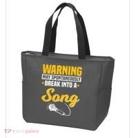 Warning May Spontaneously Break Into A Song Karaoke Lover Tote Bag thumb 3