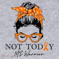 Wo Multiple Sclerosis Awareness Messy Bun Ms Warrior Gift Women's Sweatshirt thumb 2