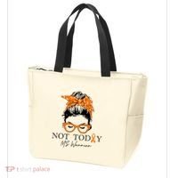 Wo Multiple Sclerosis Awareness Messy Bun Ms Warrior Gift Tote Bag thumb 3