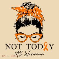 Wo Multiple Sclerosis Awareness Messy Bun Ms Warrior Gift Tote Bag thumb 4