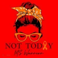 Wo Multiple Sclerosis Awareness Messy Bun Ms Warrior Gift Santa Hat thumb 1