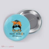 Wo Multiple Sclerosis Awareness Messy Bun Ms Warrior Gift Button thumb 0