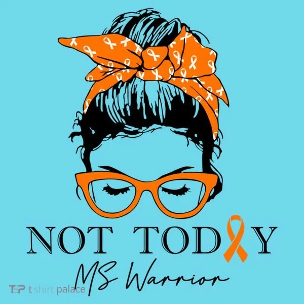 Wo Multiple Sclerosis Awareness Messy Bun Ms Warrior Gift Kids Long Sleeve Shirt