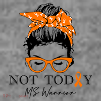 Wo Multiple Sclerosis Awareness Messy Bun Ms Warrior Gift Toddler Hoodie thumb 2