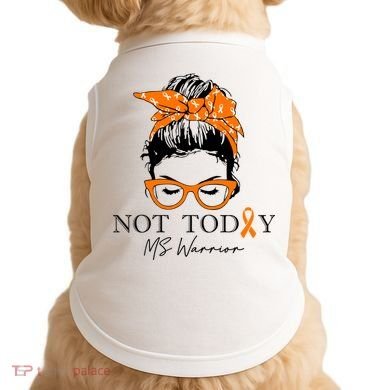 Wo Multiple Sclerosis Awareness Messy Bun Ms Warrior Gift Doggie Tank