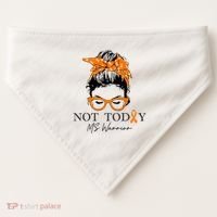 Wo Multiple Sclerosis Awareness Messy Bun Ms Warrior Gift USA-Made Doggie Bandana thumb 0