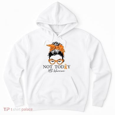 Wo Multiple Sclerosis Awareness Messy Bun Ms Warrior Gift Hoodie