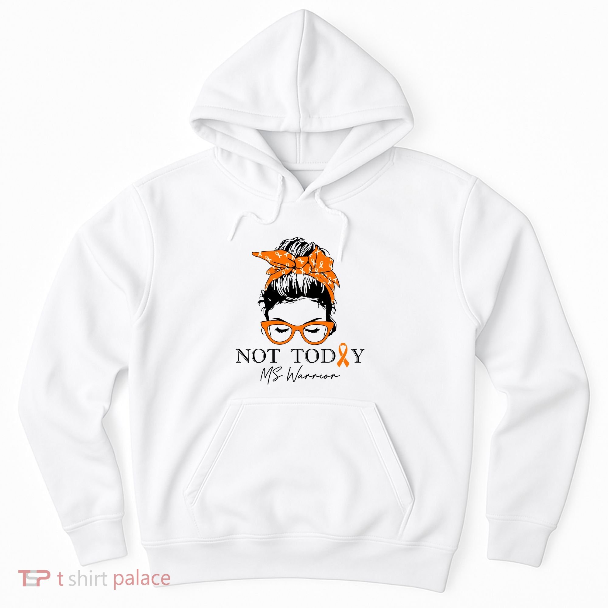 Wo Multiple Sclerosis Awareness Messy Bun Ms Warrior Gift Hoodie