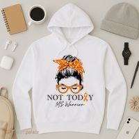 Wo Multiple Sclerosis Awareness Messy Bun Ms Warrior Gift Hoodie thumb 3
