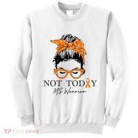 Wo Multiple Sclerosis Awareness Messy Bun Ms Warrior Gift Sweatshirt thumb 0