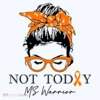 Wo Multiple Sclerosis Awareness Messy Bun Ms Warrior Gift Bucket Hat thumb 4