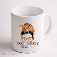 Wo Multiple Sclerosis Awareness Messy Bun Ms Warrior Gift Coffee Mug thumb 1